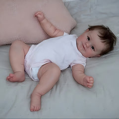 Realistic Newborn Baby Doll Soft Vinyl Rebirth Doll Pink Outfit Safe for Kids 3