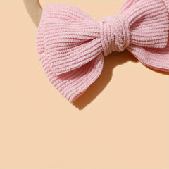 Baby Girls Bowknot Sweet Headband Soft Elastic Nylon Hairband