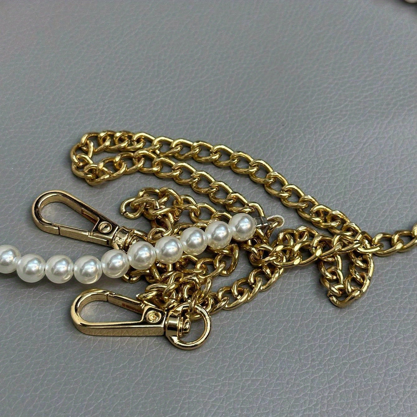 Metal Bead Decor Bag Strap Durable Stylish Shoulder Bag Strap Replacement