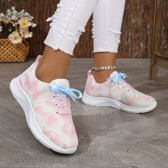 Women's Ombre Sneakers Mesh Lace Up Running Trainers