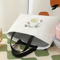 Printed Planet Lunch Bag Insulated Waterproof Large Capacity