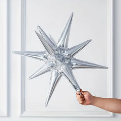 24pcs Water Drop Star Aluminum Balloon Halloween Christmas Party Decoration