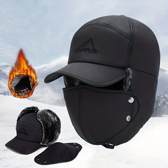 Fleece Balaclava Cap for 55-88cm Head Circumference, Face Cover, Detachable Cap