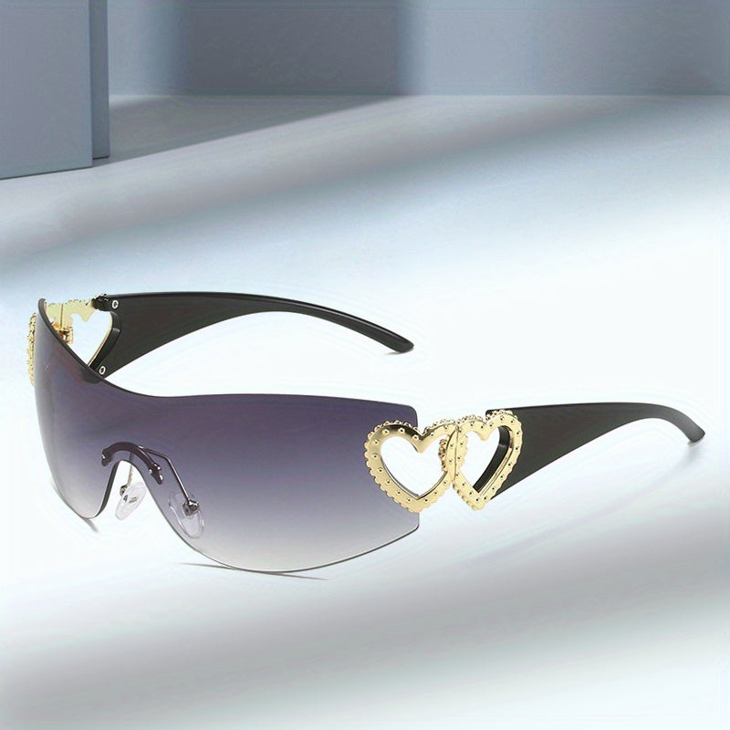 Men's Frameless Sports Sunglasses Y2K Vintage Glasses