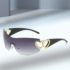 Men's Frameless Sports Sunglasses Y2K Vintage Glasses