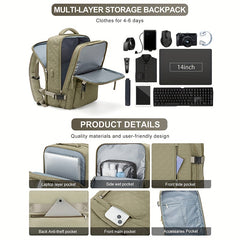 Travel Backpack With Independent Shoes Storage Men Women Schoolbag
