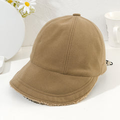 Lamb Wool Fisherman Hat Fleece Warm Unisex Baseball Cap Autumn