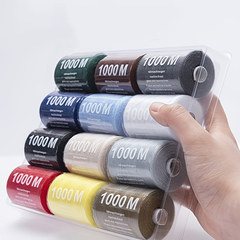 3pcs 12pcs Sewing Cone Thread 1000m 100 Polyester Thread For Sewing Machines