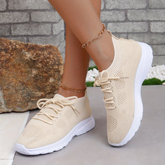 Women's Comfort Lace-up Mesh Weaving Athletic Sneakers