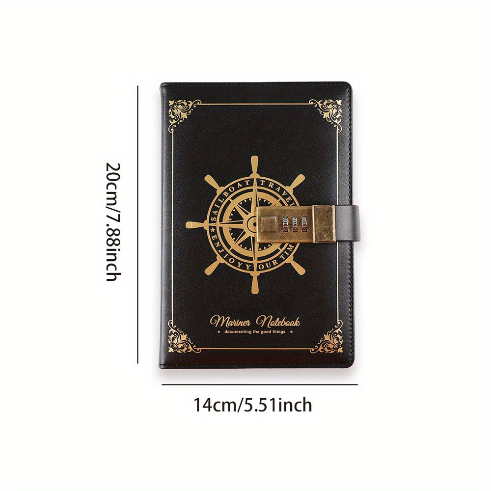 Vintage Password Book Diary With Lock Hand Ledger Student Notepad Stationery