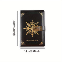 Vintage Password Book Diary With Lock Hand Ledger Student Notepad Stationery