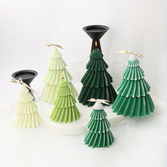 DIY Epoxy Resin Mold Origami Christmas Tree Candle Ornament