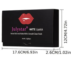 6pcs Lipstick Set Matte Finish Lipstick Set 3 8g 6pcs