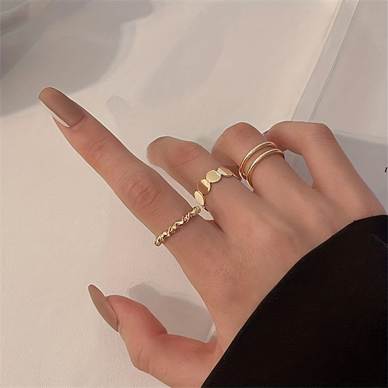 3pcs Adjustable Rings Birthday Holiday Party Gift Set