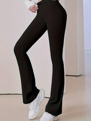 High Waist Flared Pants Sports Fitness Yoga Running Trousers Women's Activewear