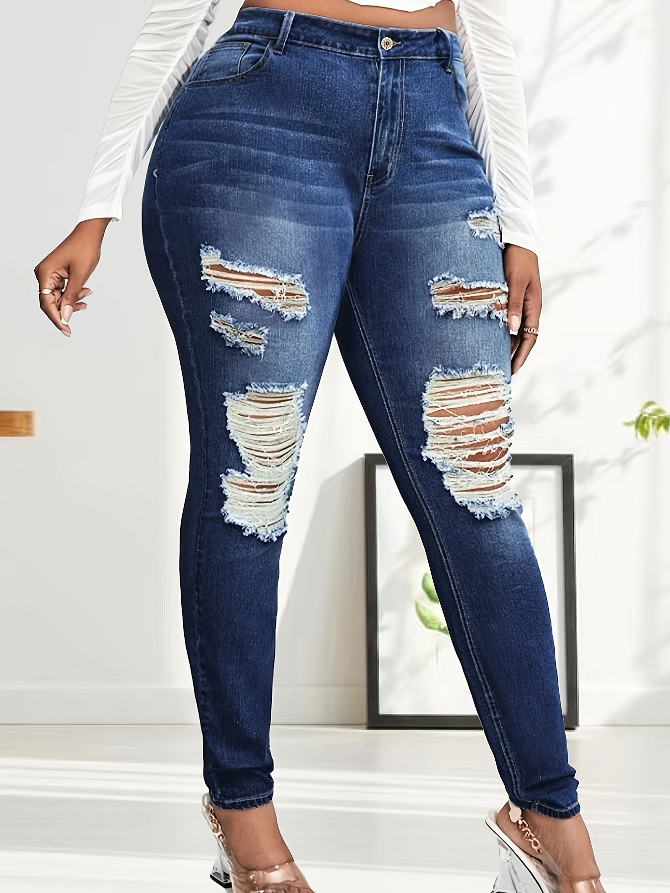 Women's Plus High Rise Skinny Jeans