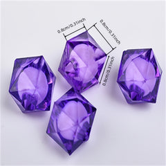 100 Pcs 8mm Square Acrylic Faceted Beads DIY Jewelry Accessory Beads