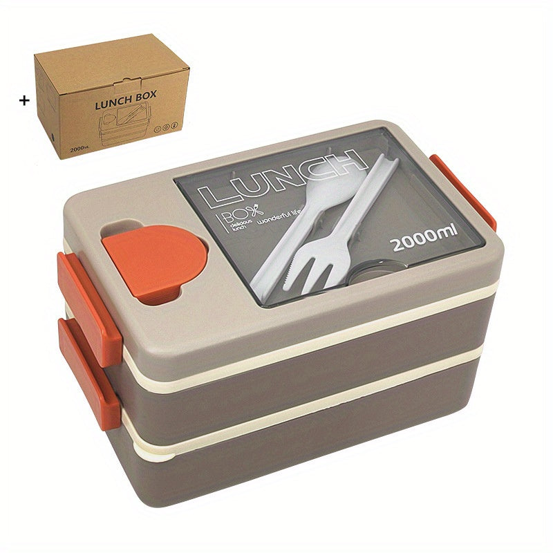 Eco-Friendly BPA-Free Bento Lunch Box Leakproof 2000ml