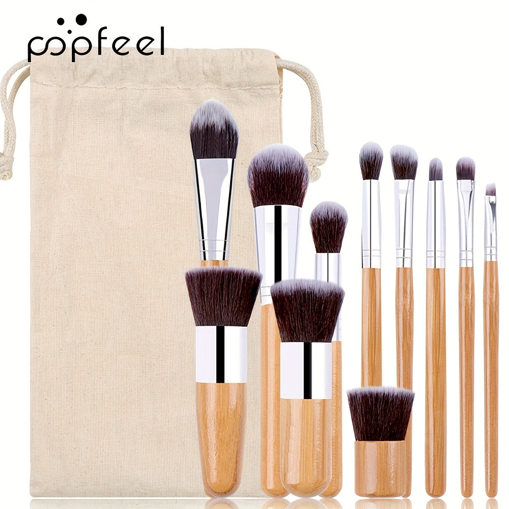 Face Makeup Set Primer Concealer Palette Powder Puff 11 Pcs Brushes