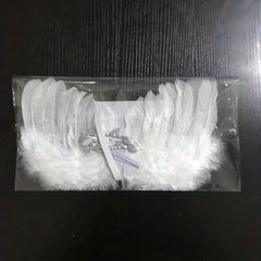 Cute 2 Piece Leaf Headband & Angel Feather Set for 0-3 Month Baby