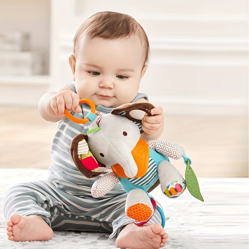 Colorful Hanging Hook Baby Toy Sensory Rattle & Teething Texture