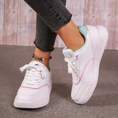 Women's Non Slip Lace Up Low Top Sneakers
