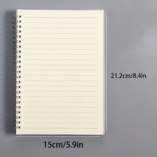 A5 Grid Notebook 21 Coil Diary Book Transparent PP Notebook