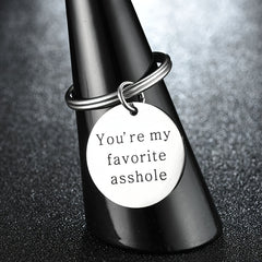 Stainless Steel Couple Keychain Men Women