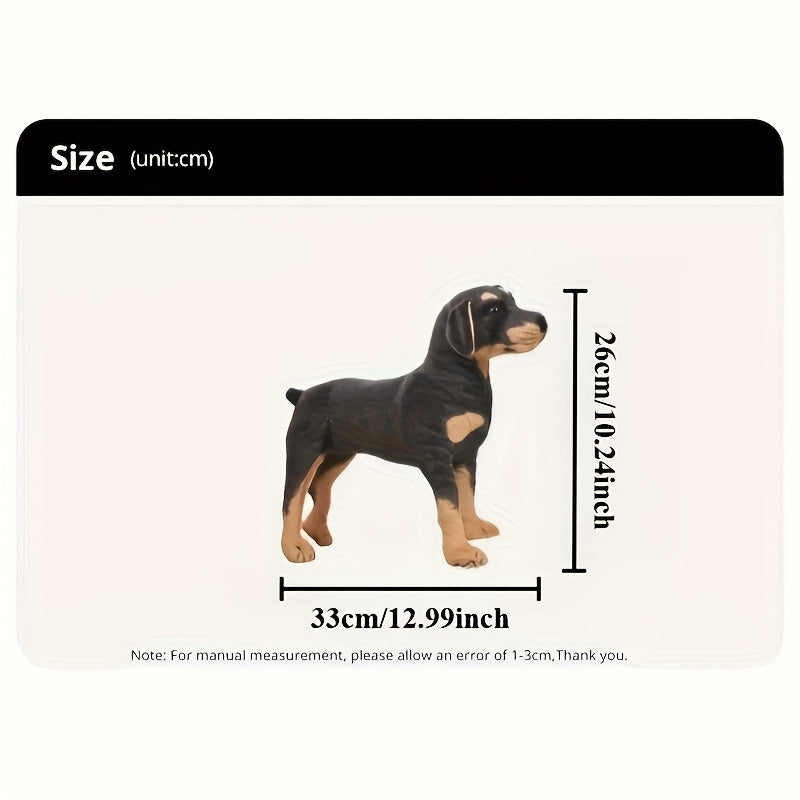 Realistic Rottweiler Plush Toy Lifelike Stuffed Animal for Home Decoration Gift