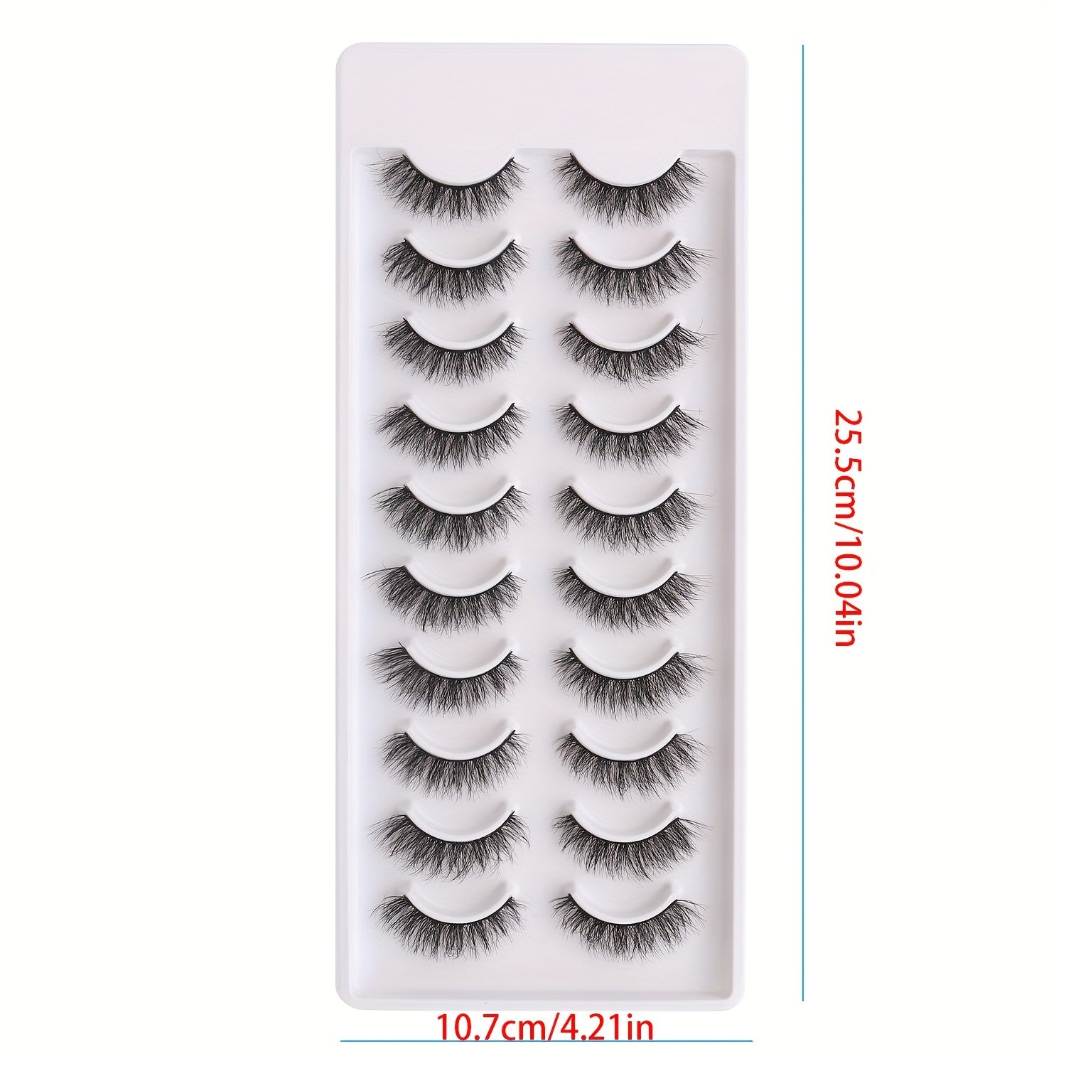 10 Pairs Fluffy False Eyelashes Dramatic 8D Faux Mink Eyelashes