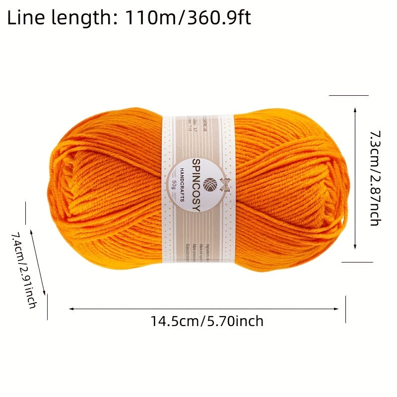 2pcs 4 Strand Wool 0.11lb 110m Acrylic Hand Woven DIY Needlework