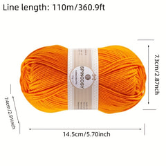 6pcs Hand Woven DIY Milk Cotton Yarn, Needlework Supplies