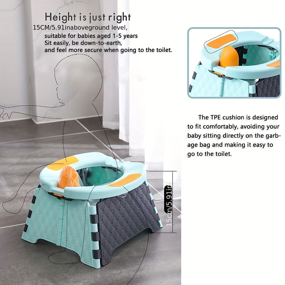 Portable Potty Training Seat For Toddlers Foldable Baby Travel Potty