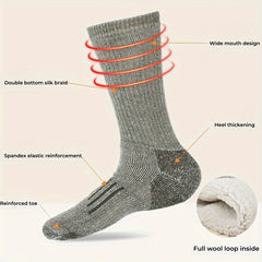 Men's Winter Wool Hiking Socks Non-slip Outdoor Sports Socks