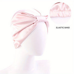 Double Layer Satin Bonnet Bowknot Hair Bonnet Night Cap