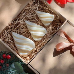 Spiral Cone Christmas Candle Silicone Mold - 3D Geometric