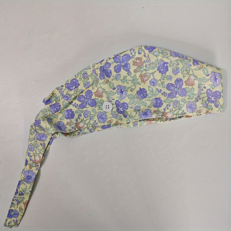 Adjustable Women's Cartoon Print Work Cap Nurse Scrub Hat