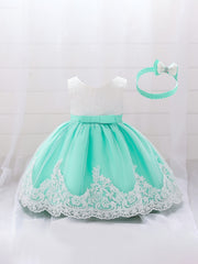 Baby's Lace Wedding Dress with Big Bow