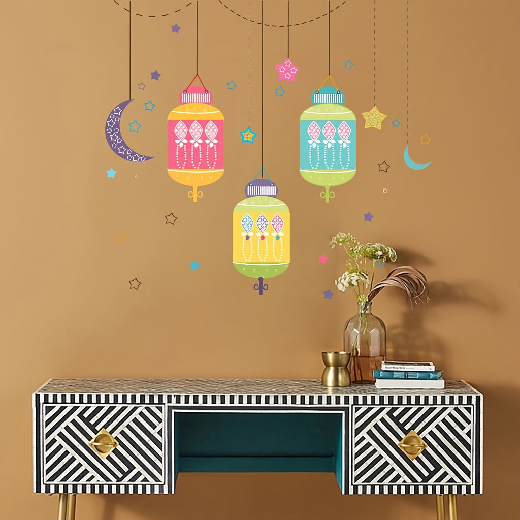 Ramadan Cartoon Pendant Lights Stars Moon Decoration Stickers