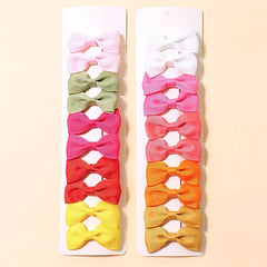 10 Pcs Grosgrain Ribbon Hair Bows Clips Colorful Hair Accessories