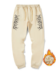 Men's Warm Jogger Sweatpants with Print