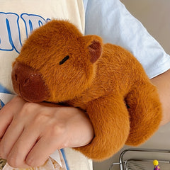 Capybara Plush Doll with Turtle Backpack