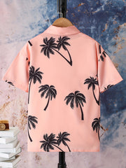 Boys Coconut Trees Shirt Short Sleeves