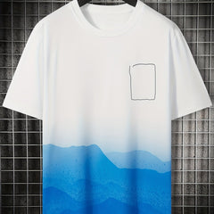 Desert Pattern Men's Casual Round Neck T-shirt