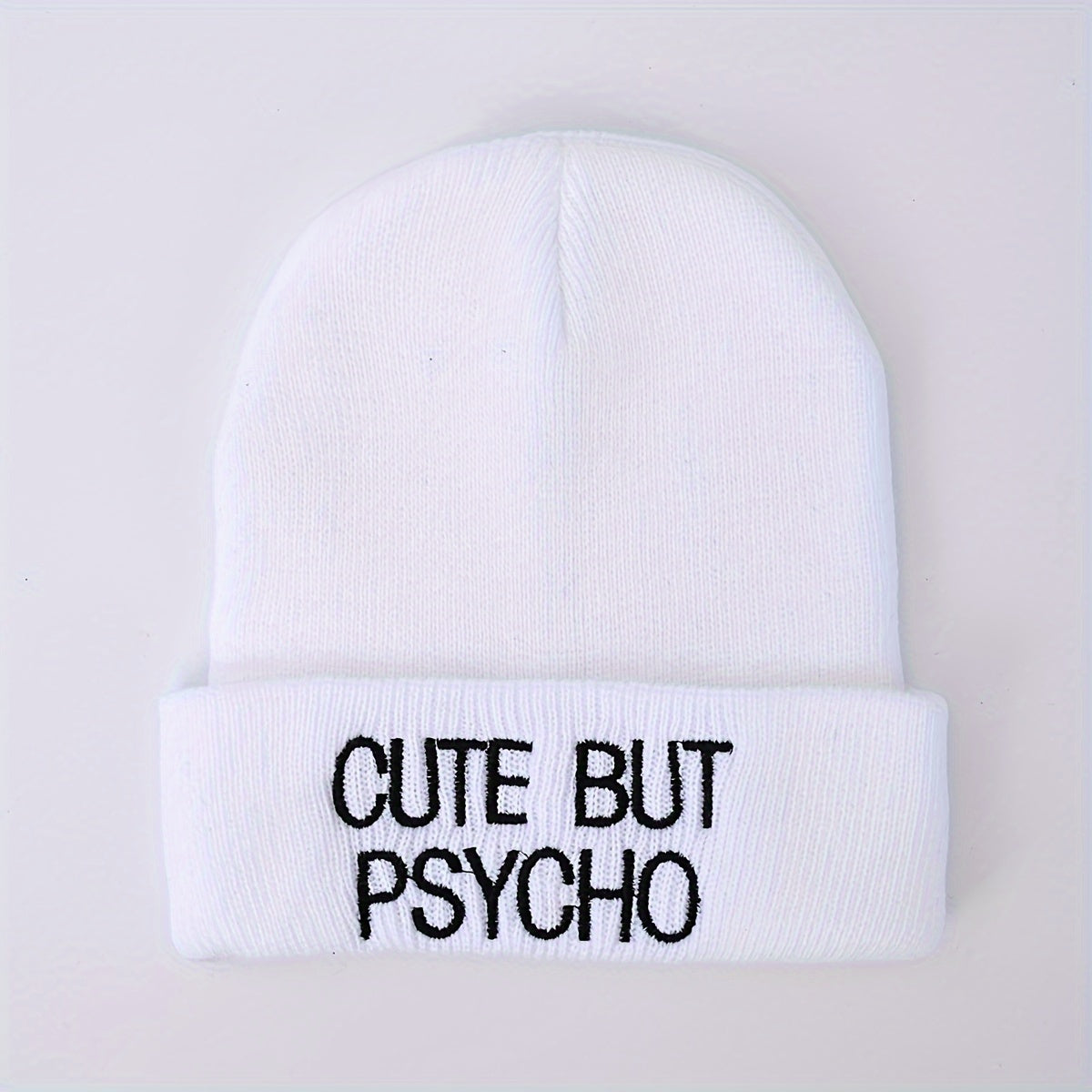 Hip Hop Knitted Hat Embroidered Warm Beanie for Men Women Outdoor Skiing