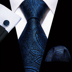 Barry Wang Paisley Floral Necktie Set