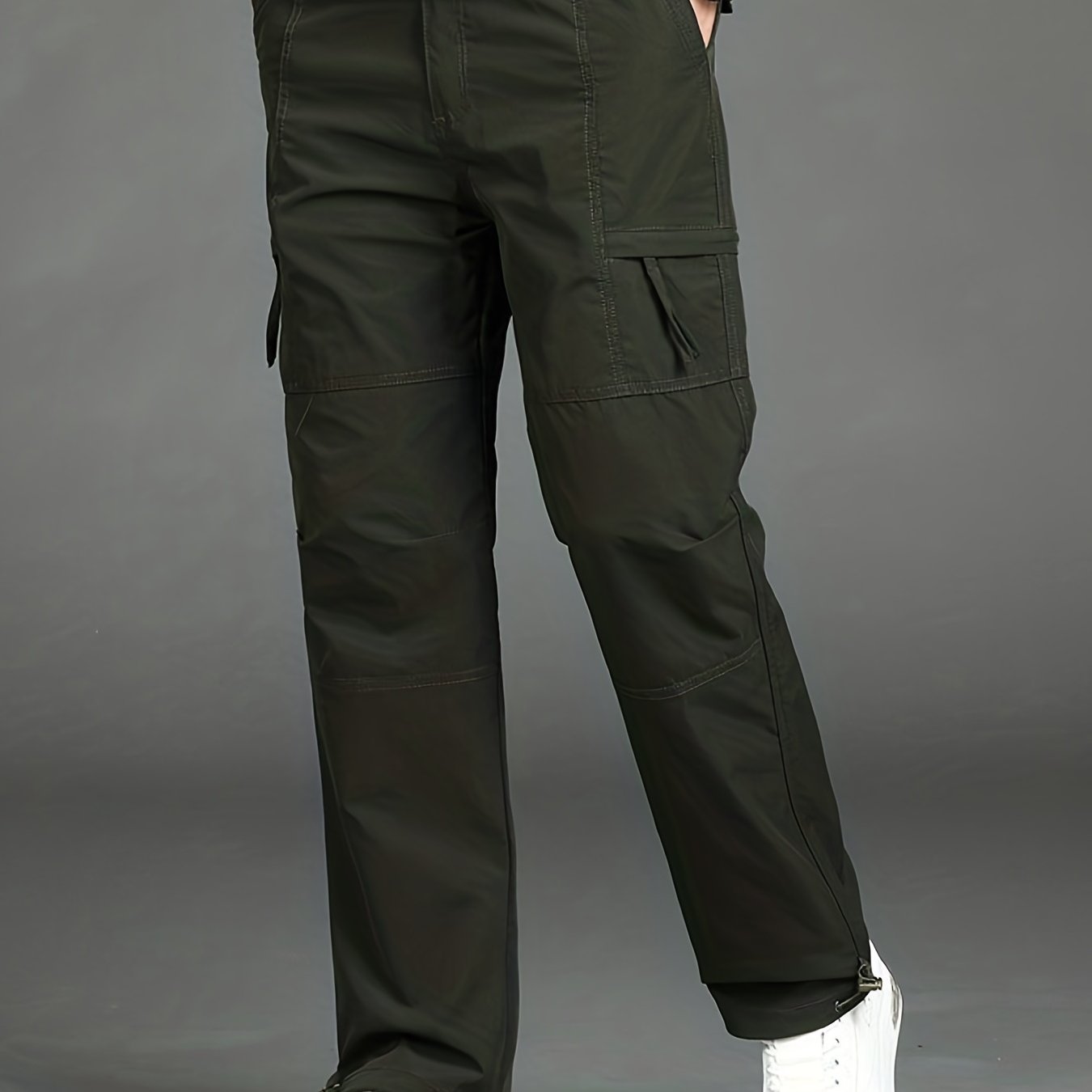 Men's Loose Straight Leg Sports Pants Waterproof Quick Dry Cargo Trousers