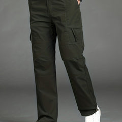 Men's Loose Straight Leg Sports Pants Waterproof Quick Dry Cargo Trousers