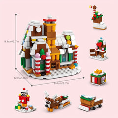 Christmas Scene Building Blocks DIY Decoration Ornaments Children's Toys