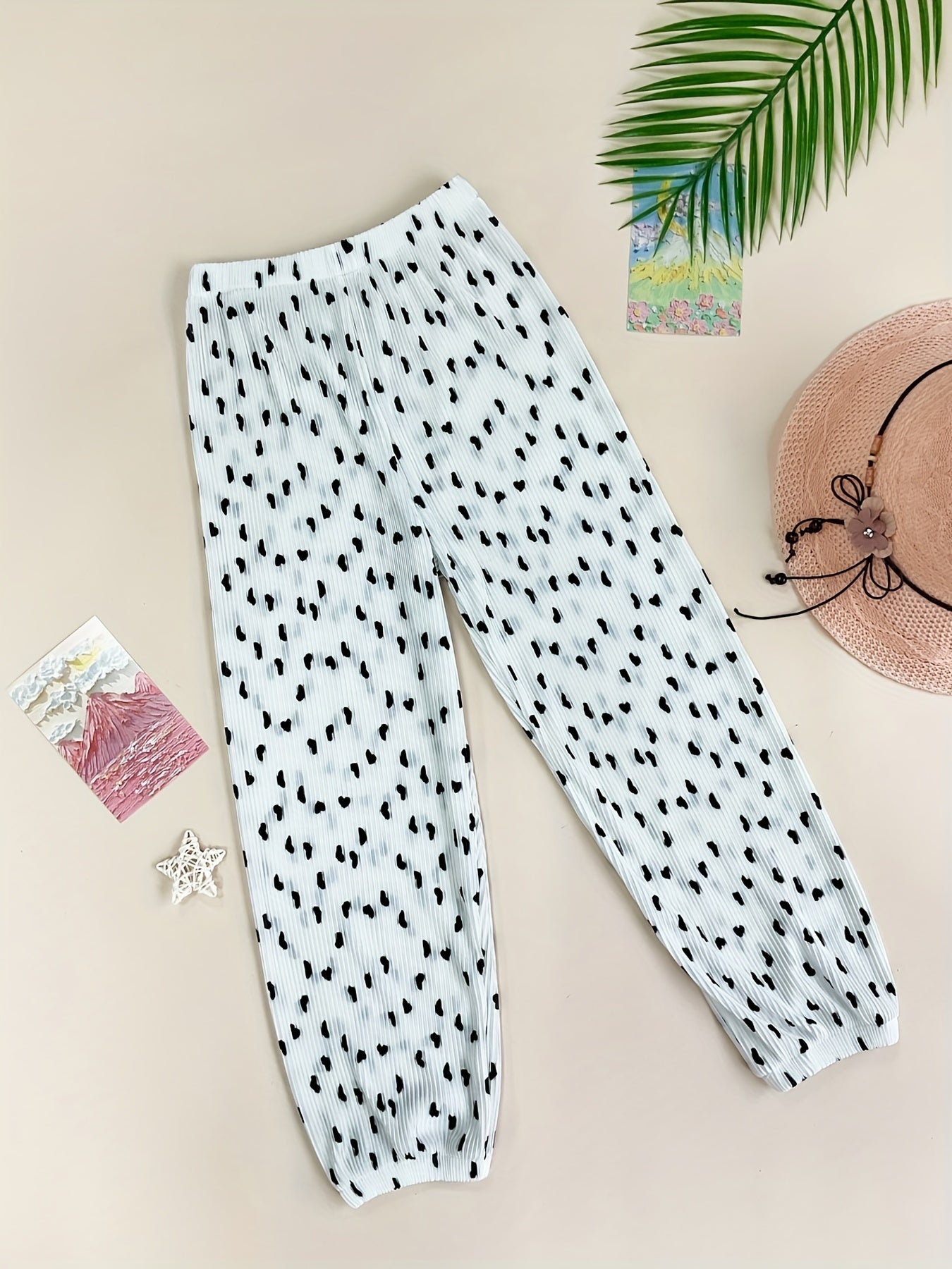 Girls Casual Elastic Waist Anti-mosquito Pants Kids Outwear Pants
